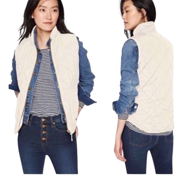 J. CREW FACTORY Quilted Puffer Vest Down Filled Size Large— PERFECT FOR FALL!!! - Picture 9 of 9
